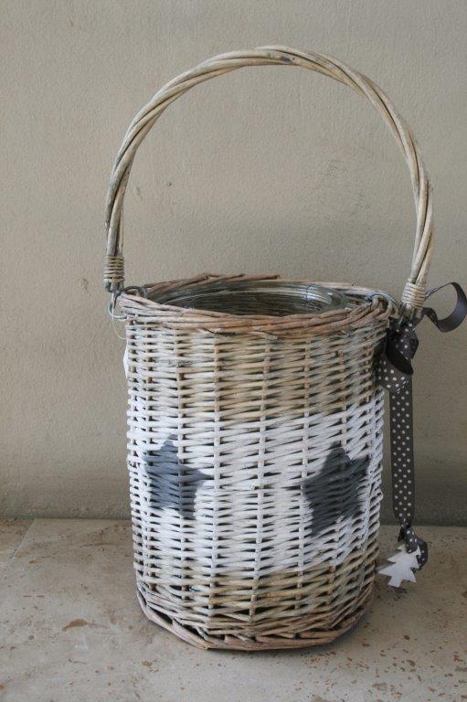 RND Glass Willow Basket Stars
